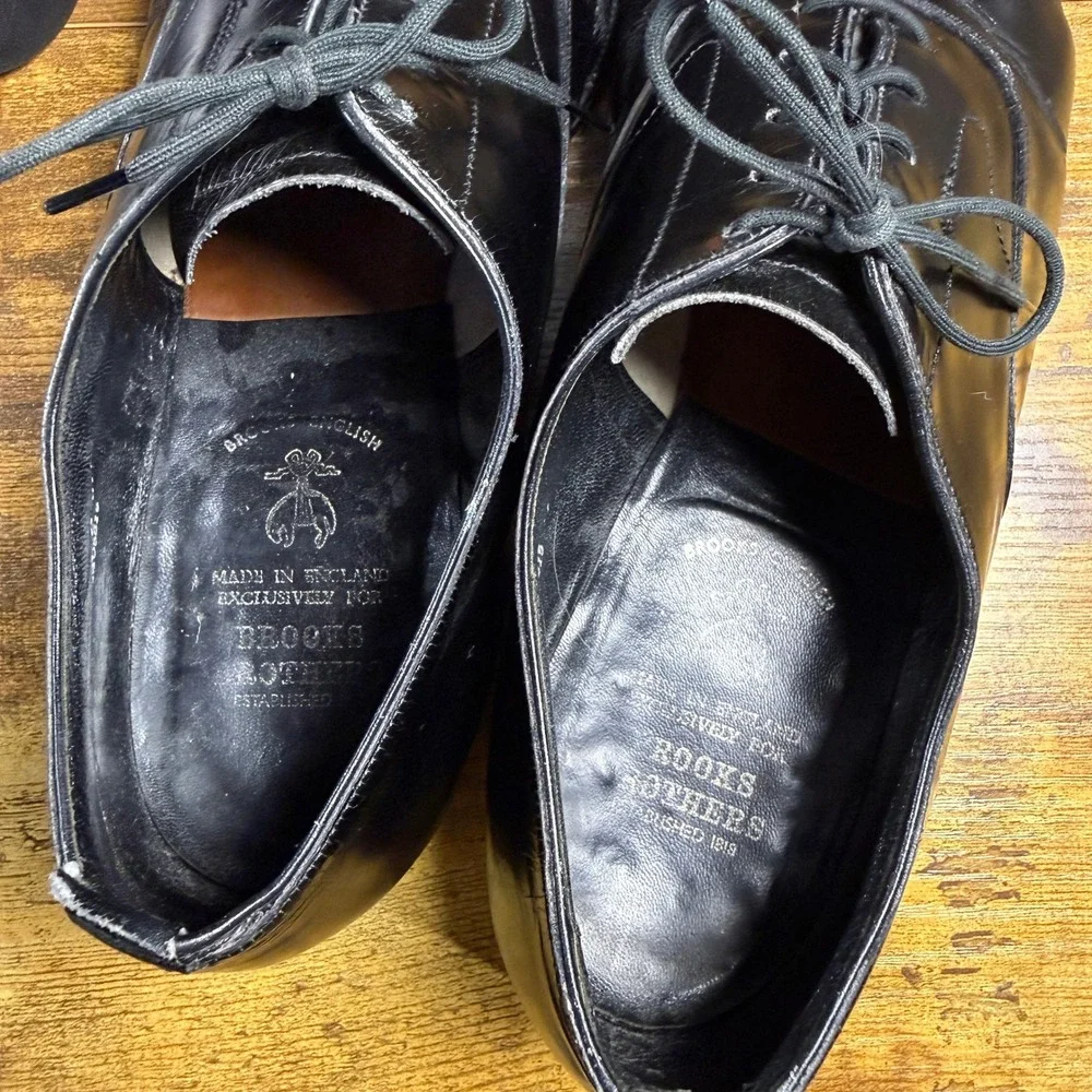 Brooks‎ Brothers Brooks English 911 Black Leather Oxford Mens 9C